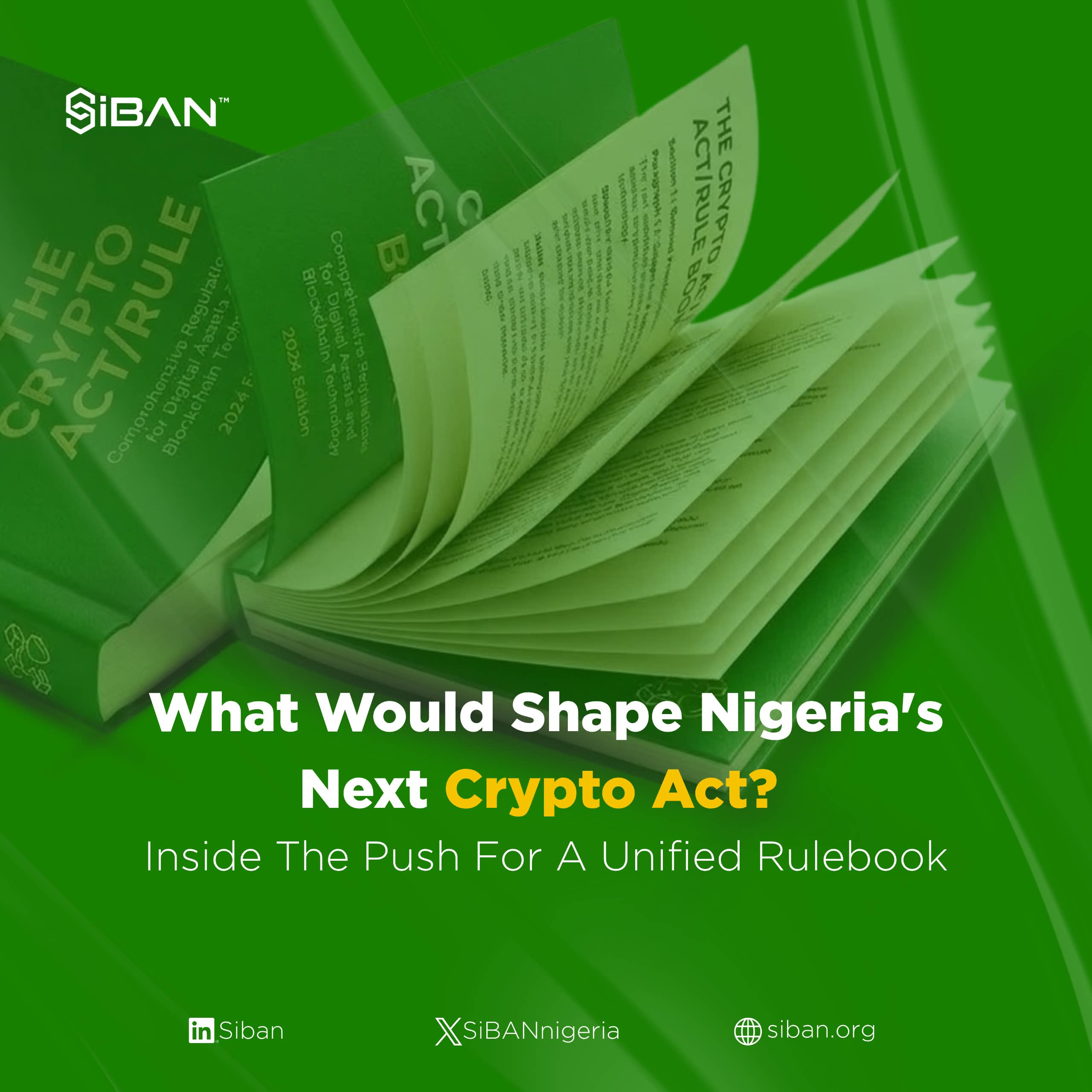 What Would Shape Nigeria's Next Crypto Act? Inside The Push For A Unified Rulebook Nigeria has settled whether crypto is here to stay. The contest now is over who writes the next chapter. Chainalysis's 2026 index places Nigeria third overall, behind Brazil and the United States, and first in the world for both domestic peer-to-peer activity and cross-border flows. The rules now taking shape will govern one of the most active crypto markets on earth. The Foundations Are Already Down Within eighteen months, Nigeria has built a regulatory base. In March 2025, the Investments and Securities Act formally recognised digital assets as securities, giving the SEC authority to license and supervise exchanges, custodians and other providers. The Nigeria Tax Act followed in January 2026, recognising digital and virtual assets as chargeable assets. In July, President Tinubu signed the Executive Order on Virtual Assets Coordination, creating a Virtual Asset Council chaired by the Central Bank of Nigeria, with the Nigeria Revenue Service and the SEC as vice-chairs. The order creates no new regulator and moves no powers between agencies. Competing Agendas At The Table Each institution arrives with a different priority. The council also includes the Nigerian Financial Intelligence Unit and the Office of the National Security Adviser, so illicit finance sits beside innovation. Revenue authorities want visibility: providers must file monthly returns that include customer tax and national identity numbers, and face a 30% corporate tax on profits from digital asset operations. The tax guidelines also reach peer-to-peer marketplace operators. Industry wants clarity, and critics say it is still missing. One analysis notes that the tax law leaves much to interpretation and relies on self-reporting. Everyone wants the framework to be “better,” but they define that word differently. What Comes Next The next phase is already scheduled. The council was directed to produce a harmonised implementation framework within 30 days from July 12th. The CBN has launched a regulatory sandbox and the government is finalizing a Virtual Assets White Paper on long-term strategy. It is reasonable to expect these documents to set the direction for any future legislation. Several questions remain open: How should Nigeria's P2P markets be supervised without pushing activity offshore? How should stablecoins and cross-border flows be treated? Where does consumer protection sit among five agencies? How can tax compliance work for informal, peer-driven trading? The institutions answering these questions will need input from the people who build and use the technology. Why Is SiBAN Positioned To Lead? That is where the Stakeholders in Blockchain Technology Association of Nigeria (SiBAN) comes in. The executive order coordinates regulators but does not create a seat for industry. A credible, organized voice has to fill that gap. SiBAN is built to be that voice. It can gather member feedback for the council, contribute to the white paper, help shape what a workable sandbox looks like, and prepare operators for the tax guidelines already in force. Presenting one unified industry position is far more useful to policymakers than dozens of separate ones. Policy tends to favour those who engage early and constructively. SiBAN's mission is a secure, innovative and thriving blockchain ecosystem in Nigeria, and the next stage of regulation is where that mission will be tested.